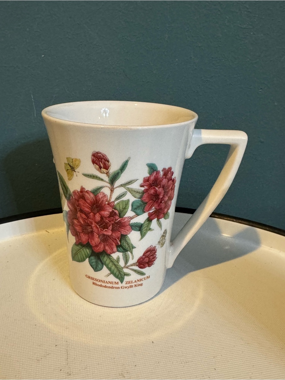 Portmeirion Pottery Botanic Garden Mandarin Mug Rhododendron Gwyllt King